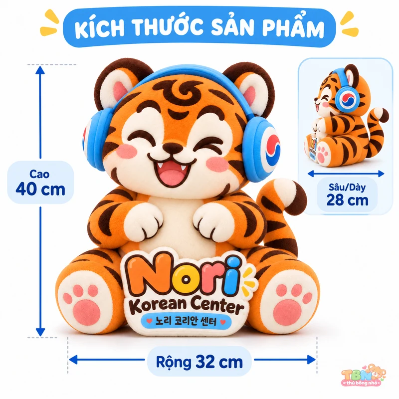 Ảnh bổ sung của Hổ bông Nori Korean Center đặt may theo yêu cầu