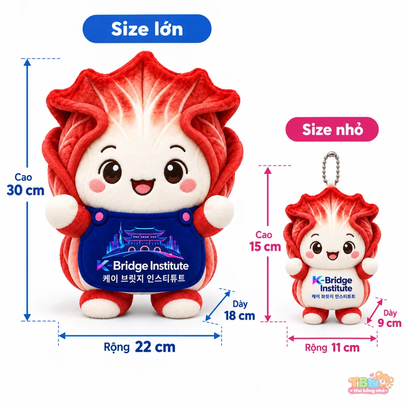 Ảnh bổ sung của Thú bông Bé Cải Kimchi K-Bridge đặt may theo yêu cầu