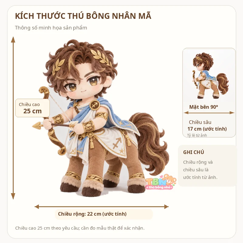 Ảnh bổ sung của Thú bông Nhân Mã cung thủ chibi theo yêu cầu