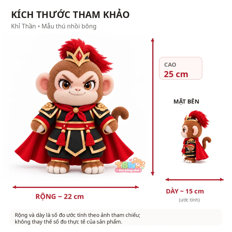 Ảnh bổ sung của Khỉ bông Thân võ tướng đặt may theo yêu cầu