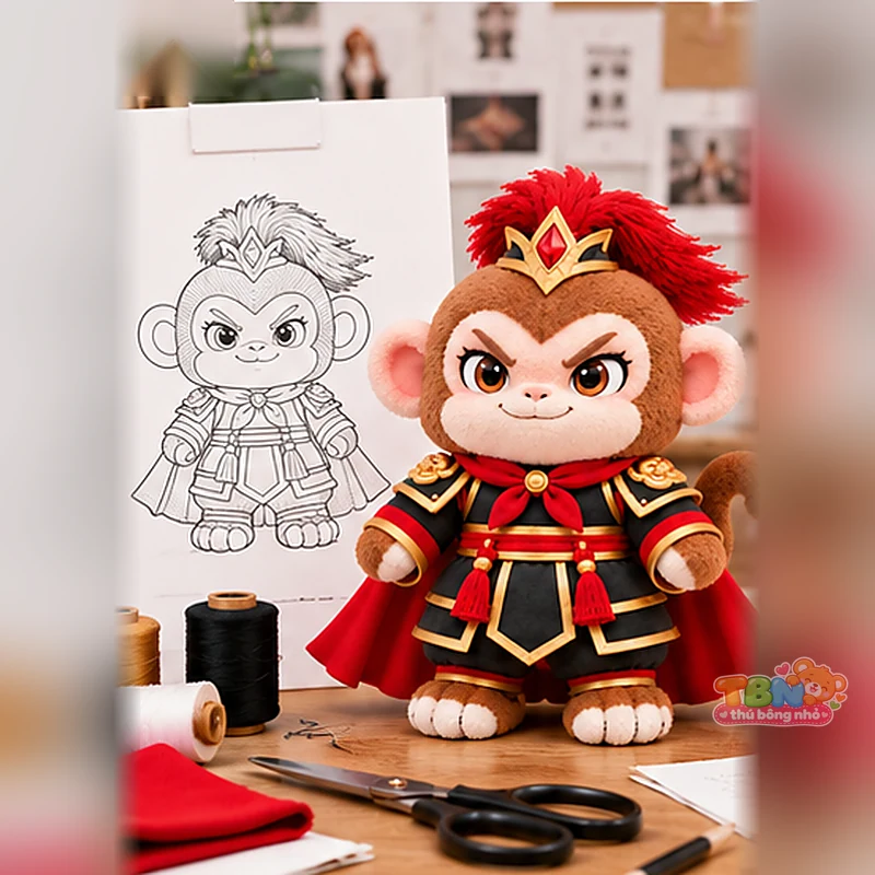 Ảnh bổ sung của Khỉ bông Thân võ tướng đặt may theo yêu cầu