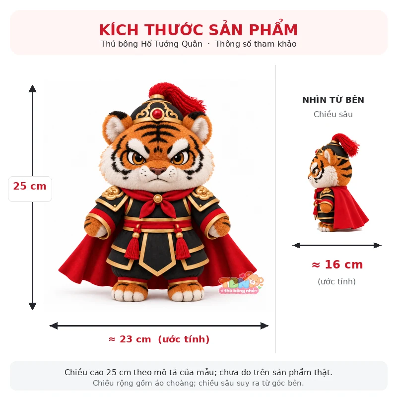 Ảnh bổ sung của Thú bông Cọp Dần võ tướng chibi theo yêu cầu