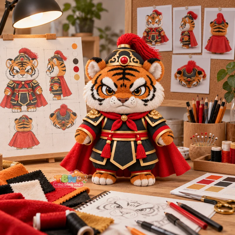 Ảnh bổ sung của Thú bông Cọp Dần võ tướng chibi theo yêu cầu