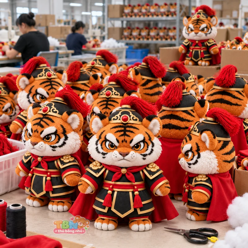 Ảnh bổ sung của Thú bông Cọp Dần võ tướng chibi theo yêu cầu