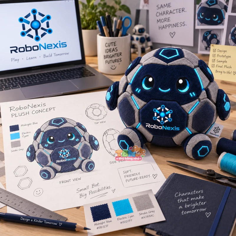 Ảnh bổ sung của Robot bông hình cầu RoboNexis đặt may theo yêu cầu