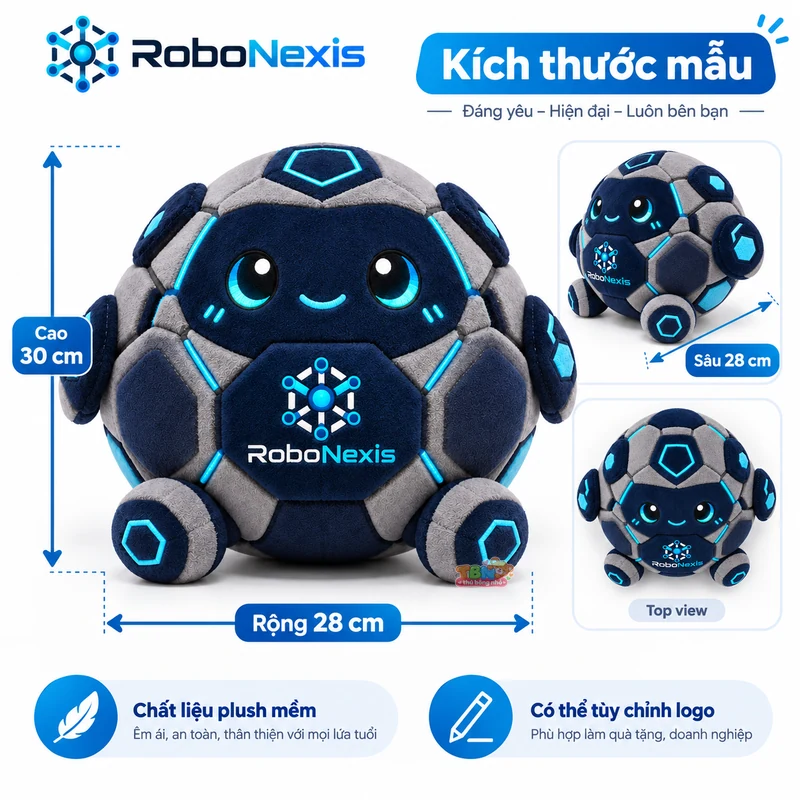 Ảnh bổ sung của Robot bông hình cầu RoboNexis đặt may theo yêu cầu