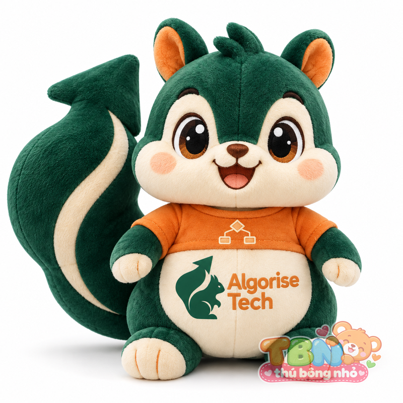 Ảnh bổ sung của Thú bông Sóc lập trình Algorise đặt may theo yêu cầu