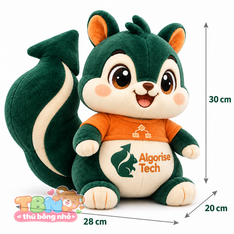 Ảnh bổ sung của Thú bông Sóc lập trình Algorise đặt may theo yêu cầu