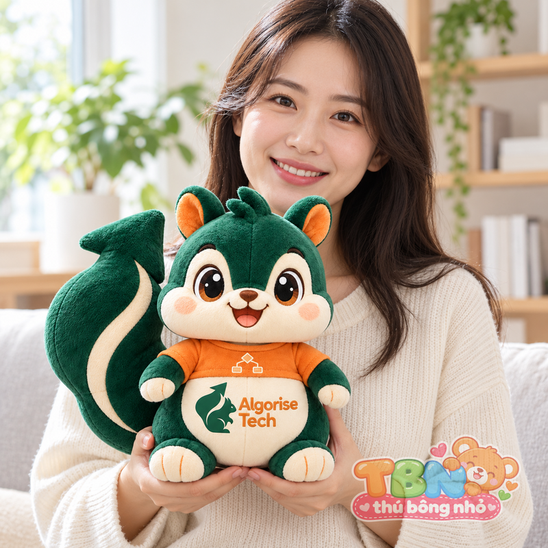 Ảnh bổ sung của Thú bông Sóc lập trình Algorise đặt may theo yêu cầu