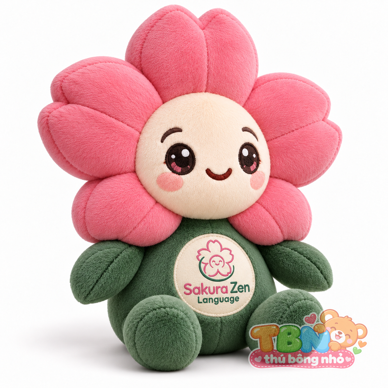 Thú bông Hoa anh đào Sakura Zen – góc nghiêng