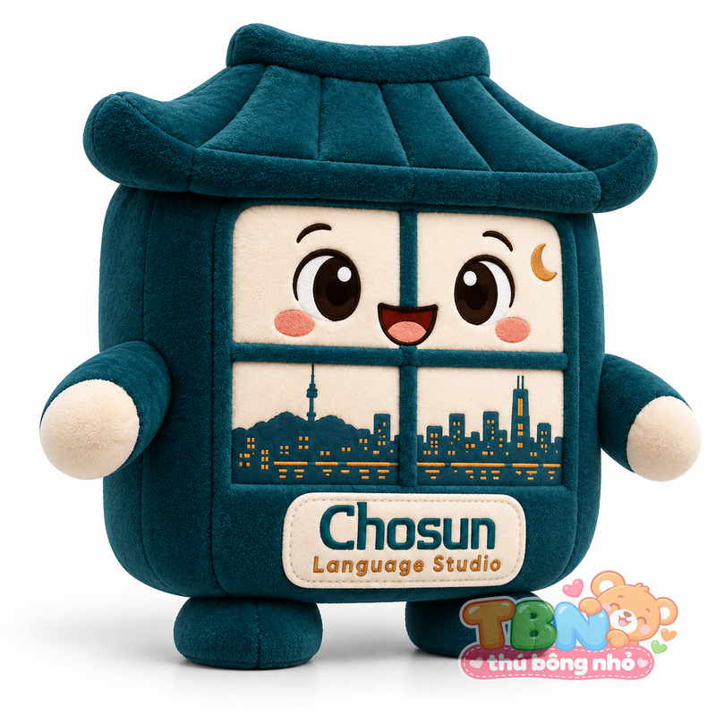 Thú bông Cửa sổ Hanok Chosun – góc nghiêng