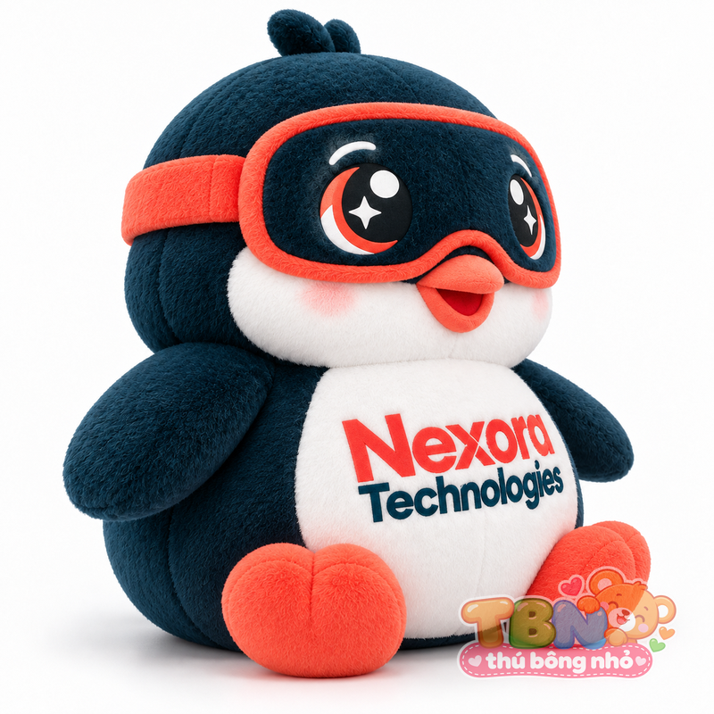 Thú bông Chim cánh cụt Nexora – góc nghiêng