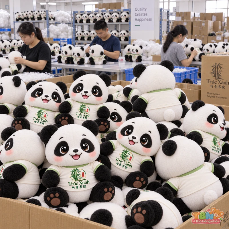 Ảnh bổ sung của Gấu Trúc Trúc Xanh Chibi đặt may theo yêu cầu