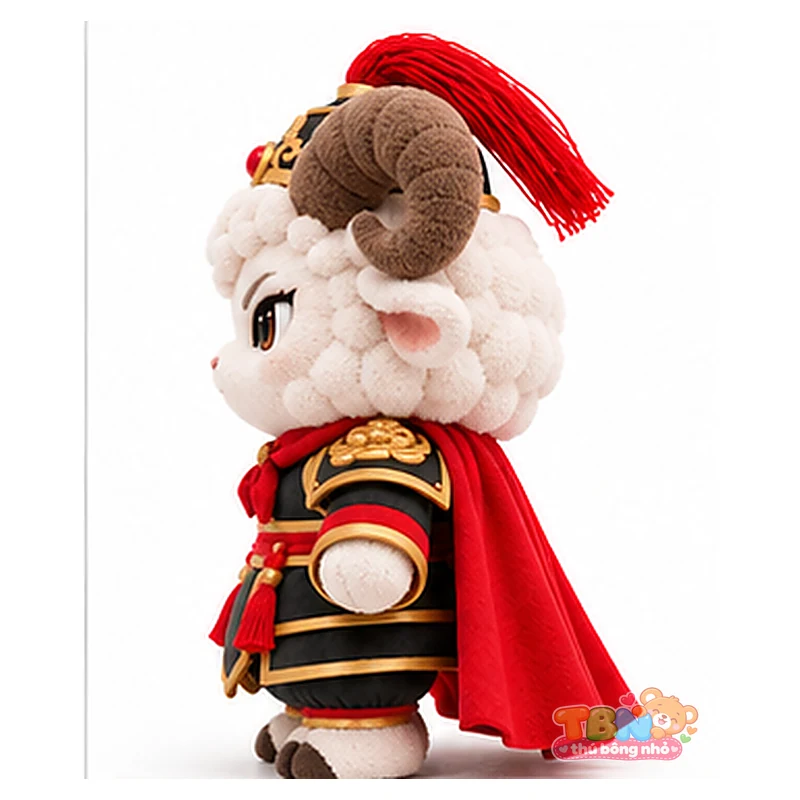 Ảnh bổ sung của Thú bông dê Mùi võ tướng chibi theo yêu cầu