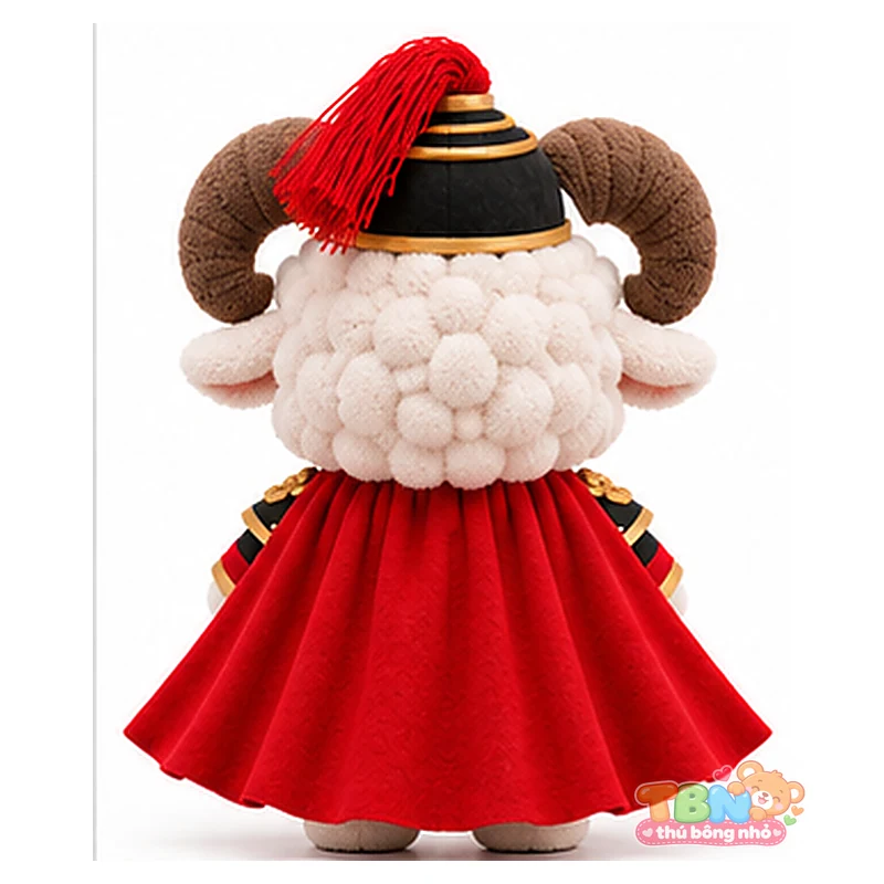 Ảnh bổ sung của Thú bông dê Mùi võ tướng chibi theo yêu cầu
