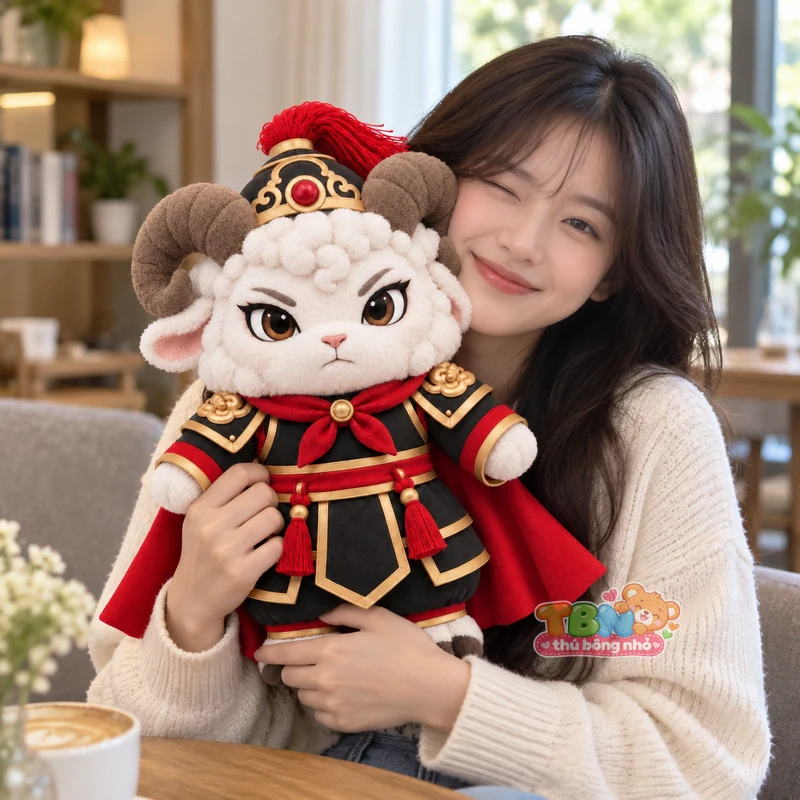 Ảnh bổ sung của Thú bông dê Mùi võ tướng chibi theo yêu cầu
