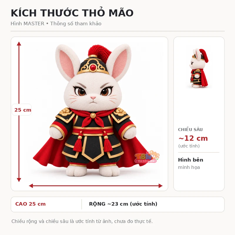 Ảnh bổ sung của Thỏ bông Mão võ tướng đặt may theo yêu cầu
