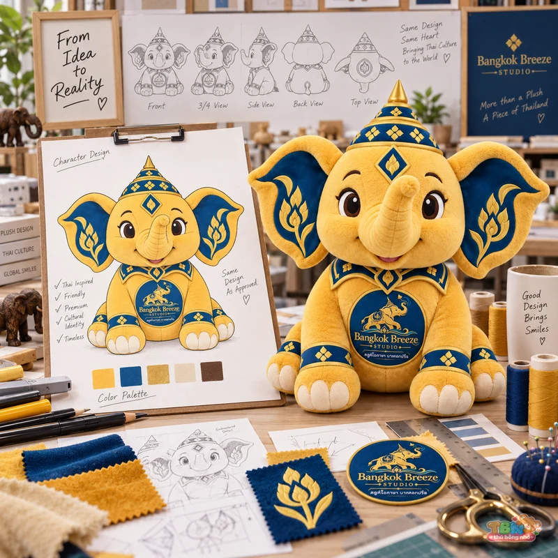 Ảnh bổ sung của Voi bông Bangkok Breeze đặt may theo yêu cầu