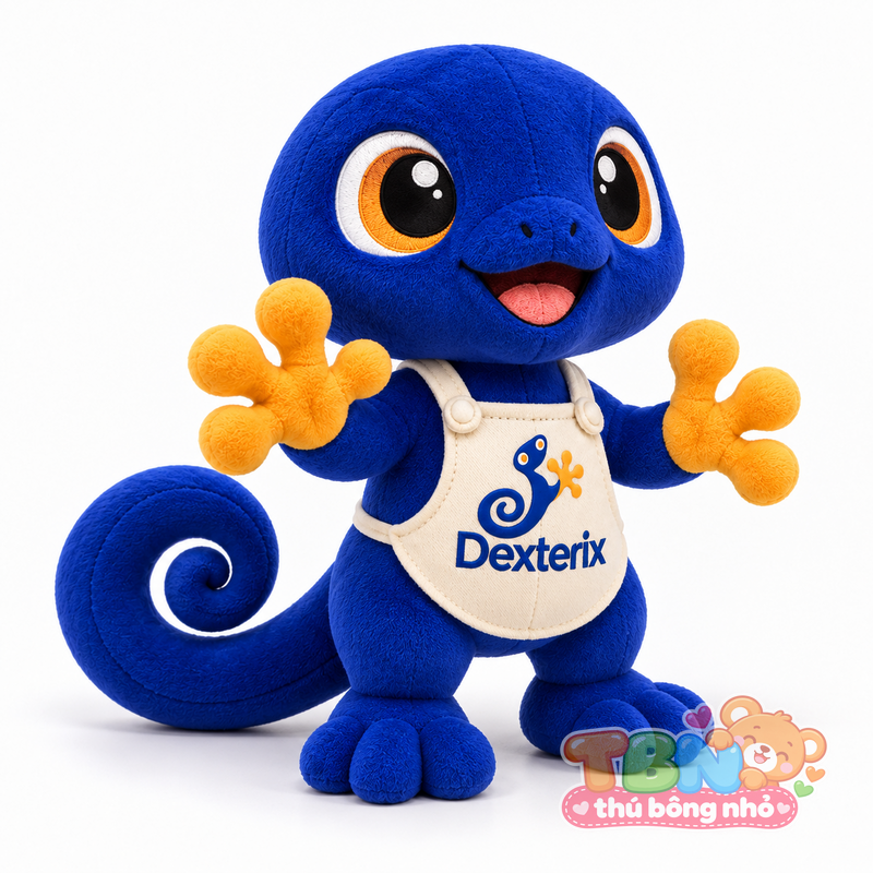 Thú bông Tắc kè Dexterix – góc nghiêng