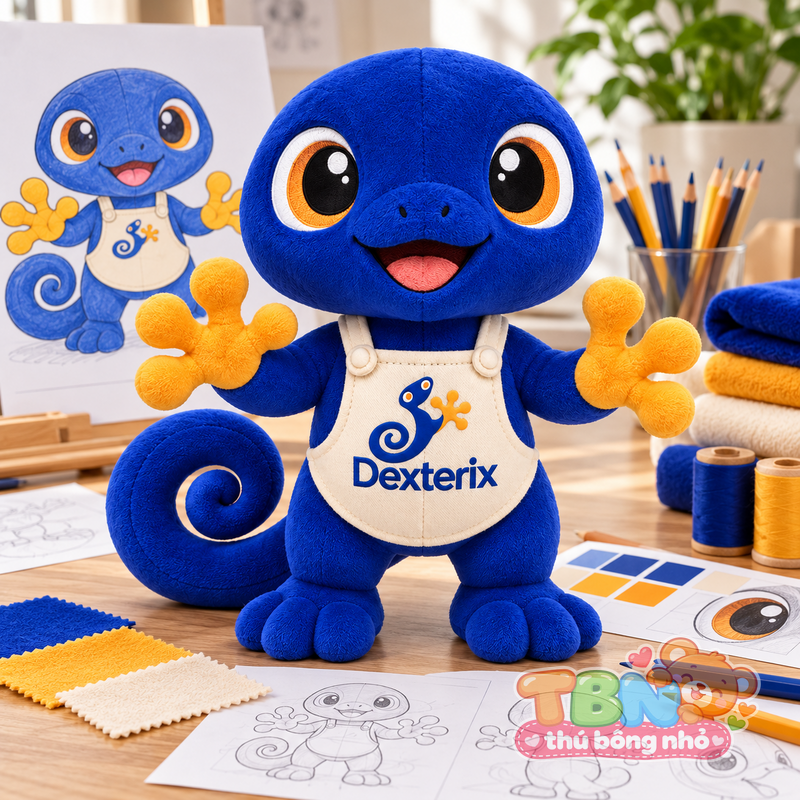 Ảnh bổ sung của Thú bông Tắc kè Dexterix đặt may theo yêu cầu