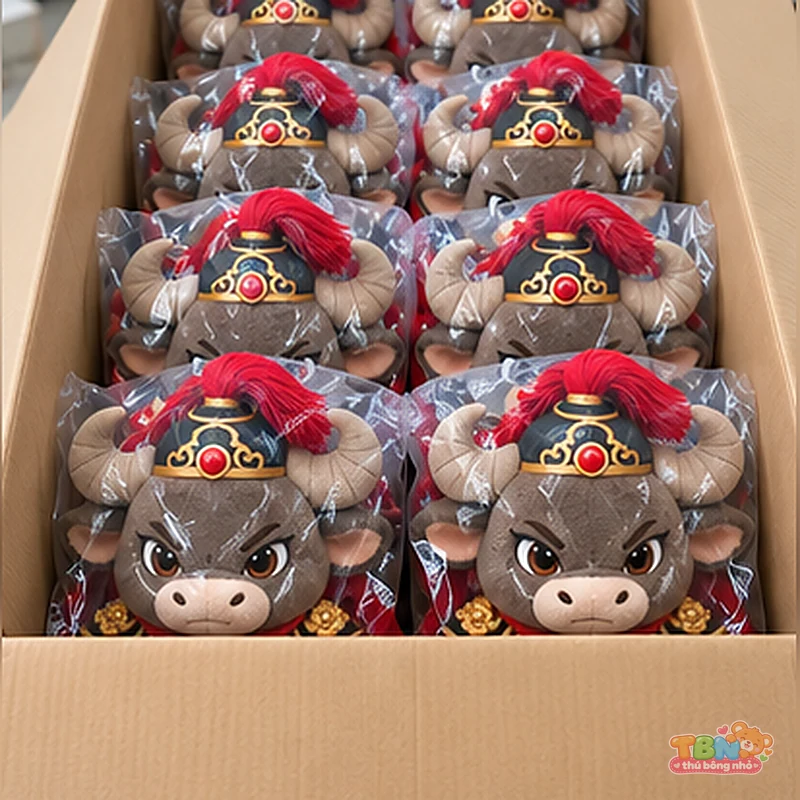 Ảnh bổ sung của Thú bông Trâu Sửu võ tướng chibi đặt may theo yêu cầu