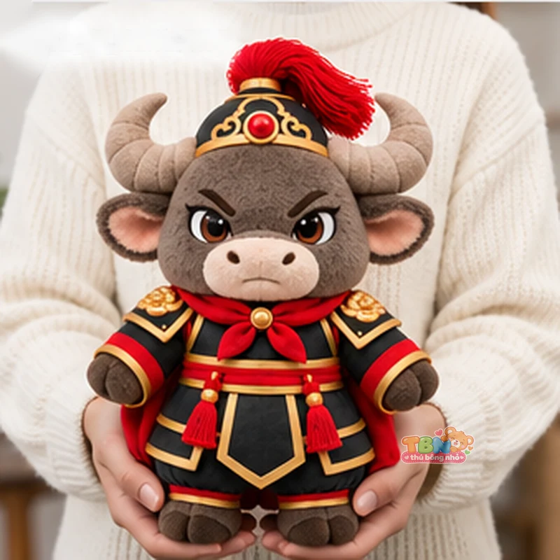 Ảnh bổ sung của Thú bông Trâu Sửu võ tướng chibi đặt may theo yêu cầu