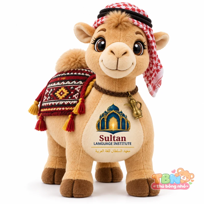 Lạc đà bông Sultan gắn logo đặt may theo yêu cầu