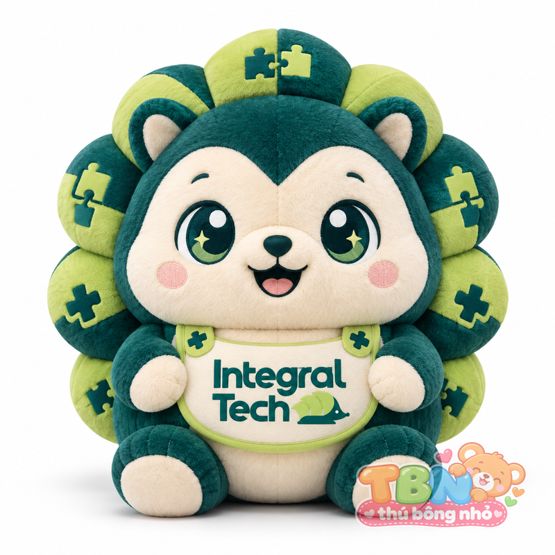 Thú bông Nhím Integral Tech đặt may theo yêu cầu