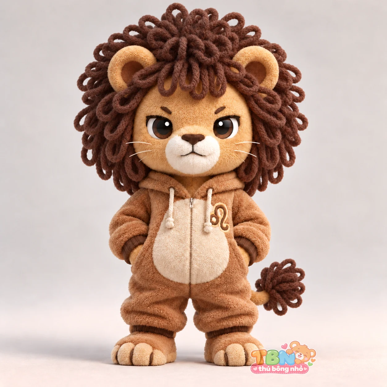 Thú bông Sư Tử Leo chibi bờm xoăn đặt may theo yêu cầu