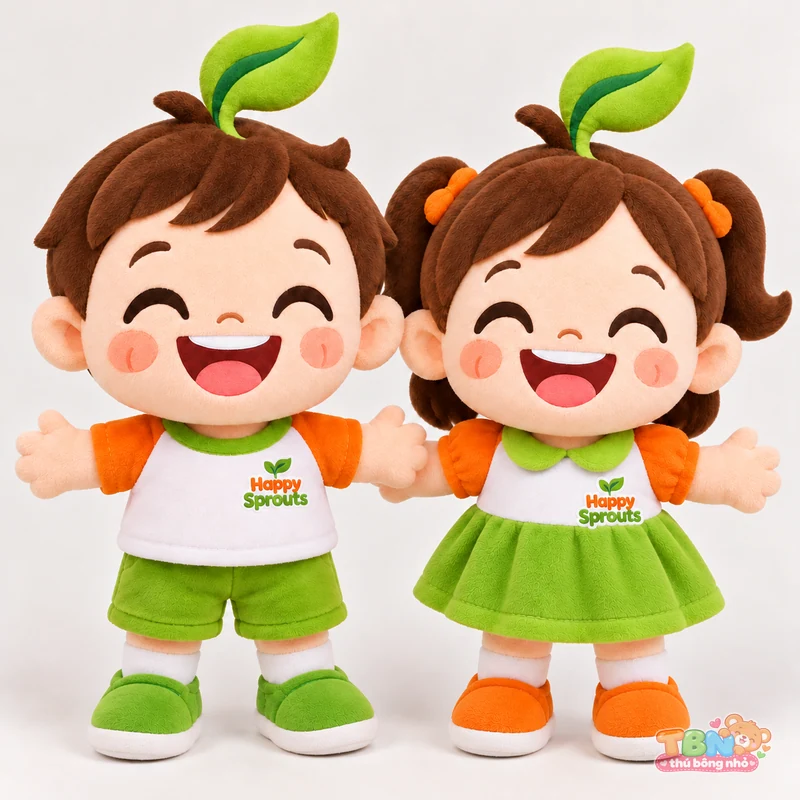 Búp bê mầm xanh Happy Sprouts đặt may theo yêu cầu