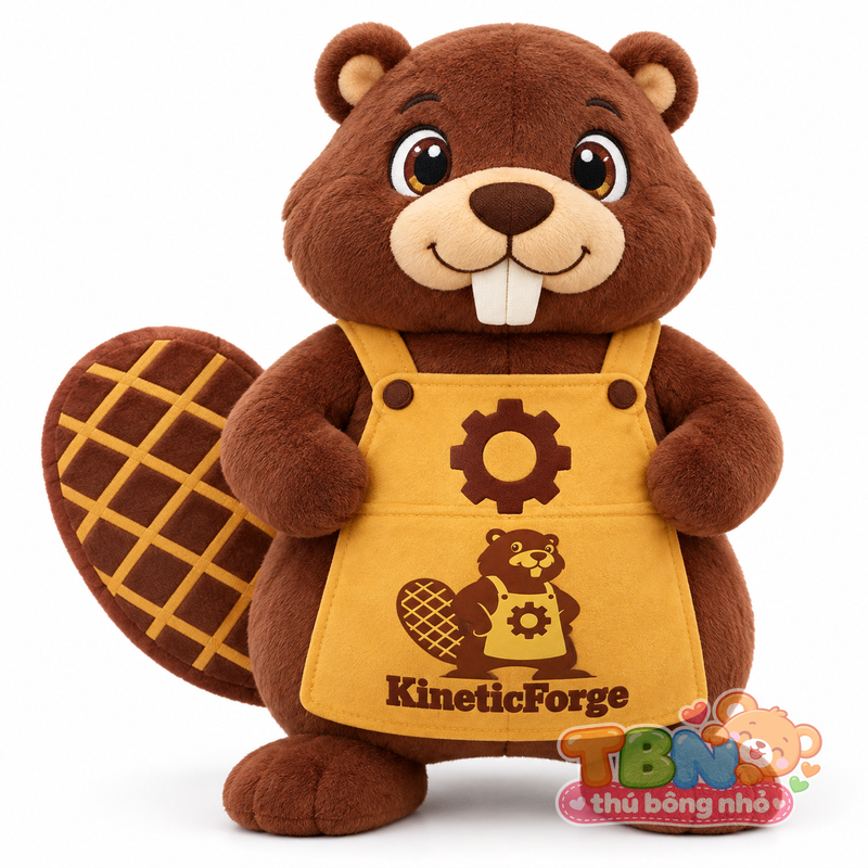 Thú bông Hải ly thợ máy KineticForge đặt may theo yêu cầu