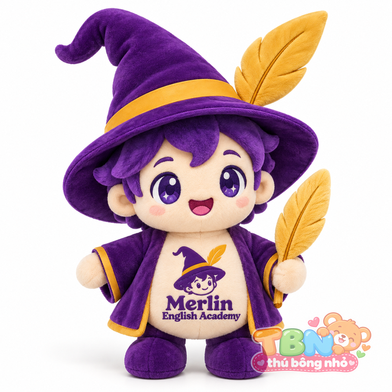 Thú bông Phù thủy nhí Merlin đặt may theo yêu cầu