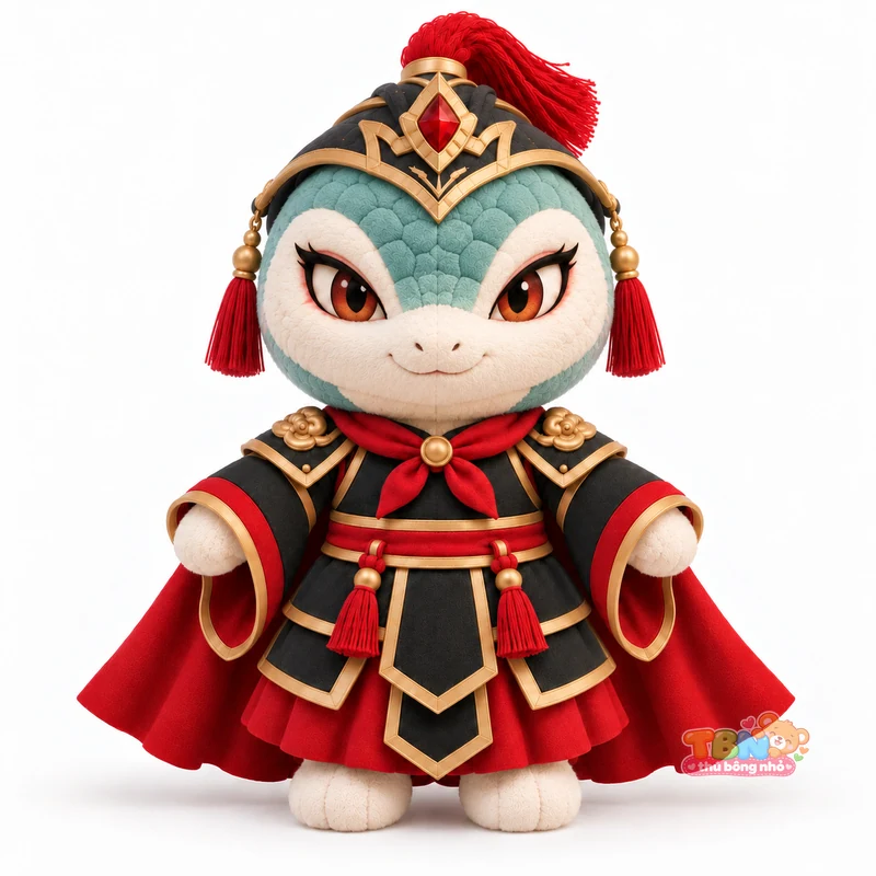 Thú bông rắn Tỵ võ tướng chibi theo yêu cầu