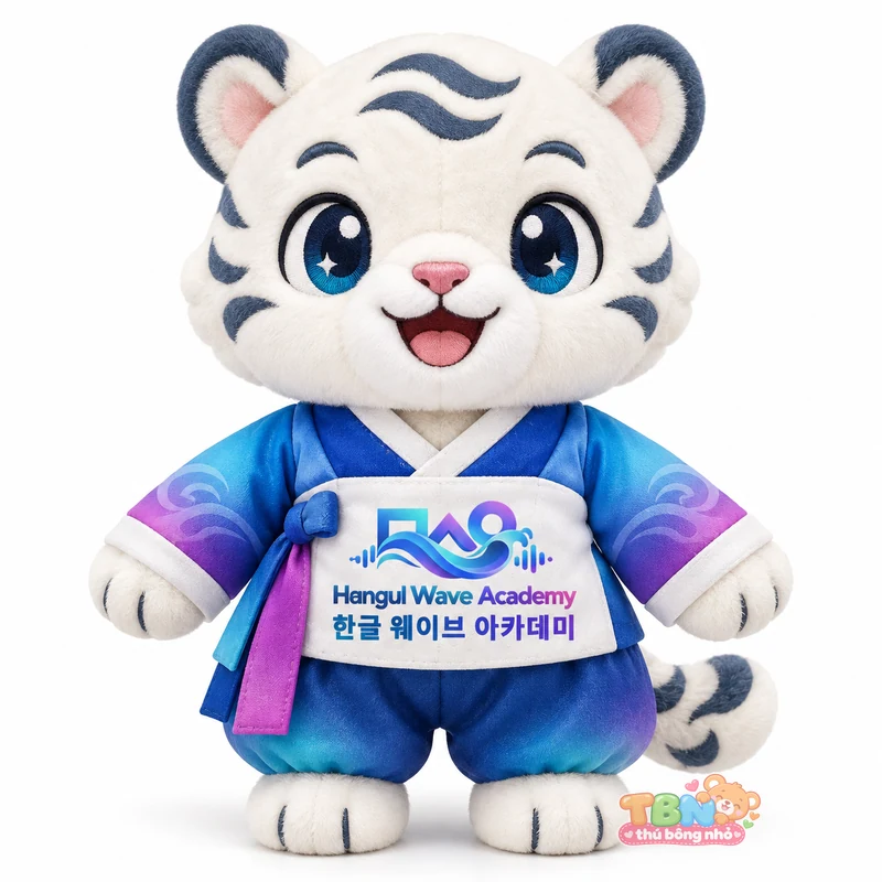 Thú bông hổ trắng Baekho Wave đặt may theo yêu cầu