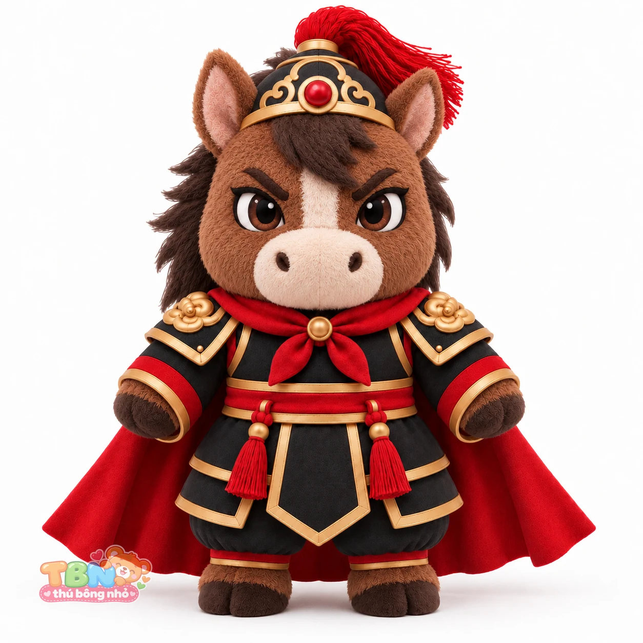 Thú bông ngựa Ngọ võ tướng chibi theo yêu cầu