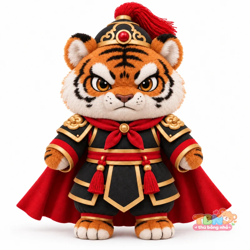 Thú bông Cọp Dần võ tướng chibi theo yêu cầu