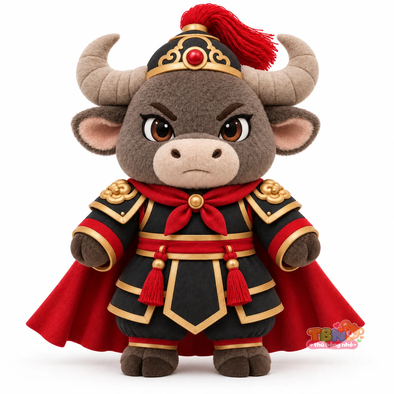 Thú bông Trâu Sửu võ tướng chibi đặt may theo yêu cầu