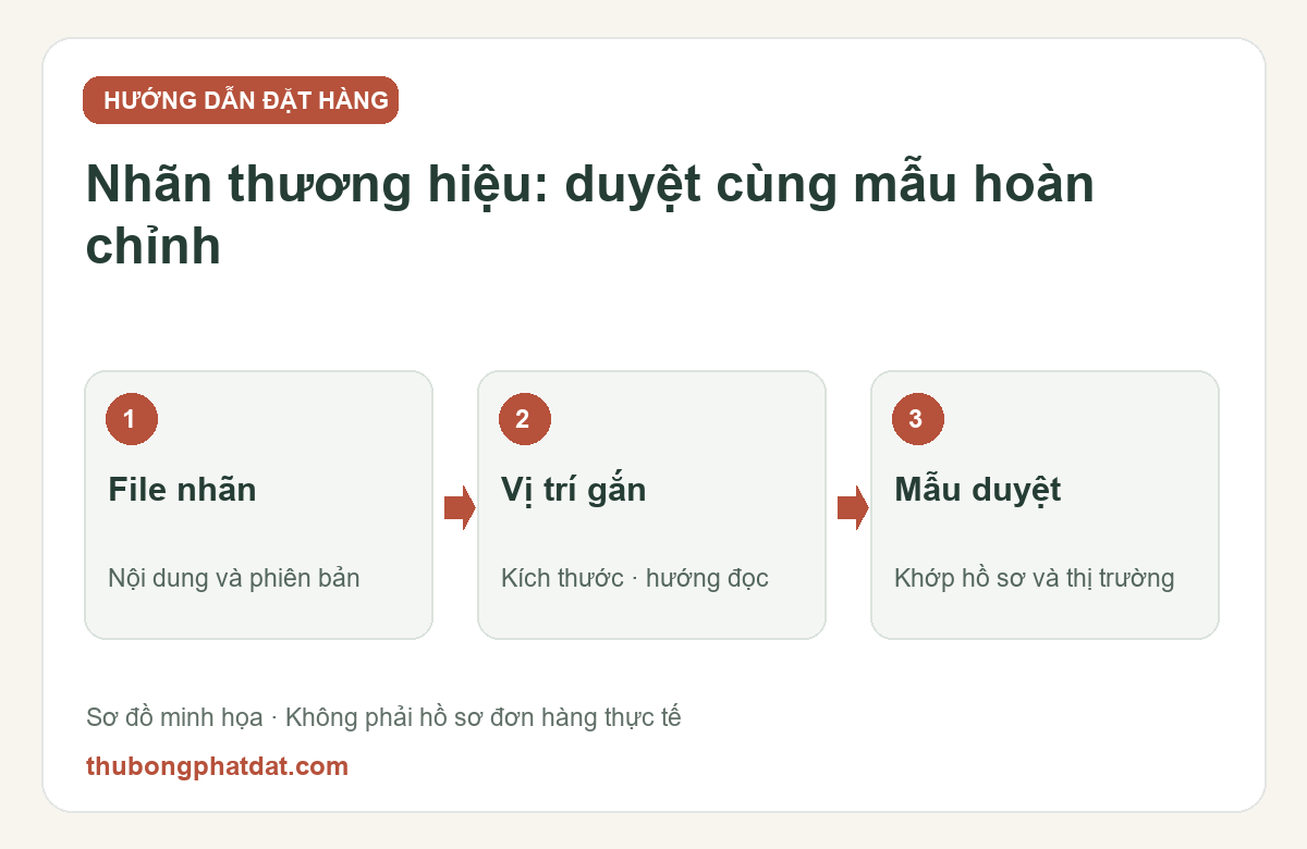 Sơ đồ duyệt nội dung, vị trí và phiên bản nhãn thương hiệu