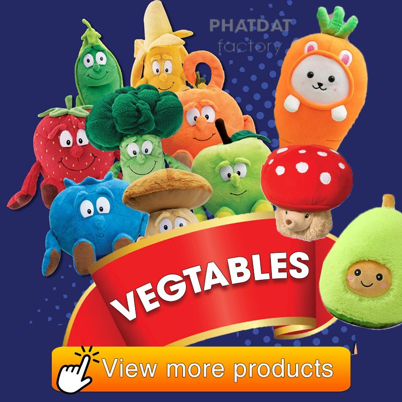Design, manufacture and export stuffed products with shapes of Flowers, Vegetables, Fruits  as required
