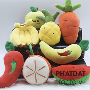 Design, manufacture and export stuffed products with shapes of Flowers, Vegetables, Fruits  as required