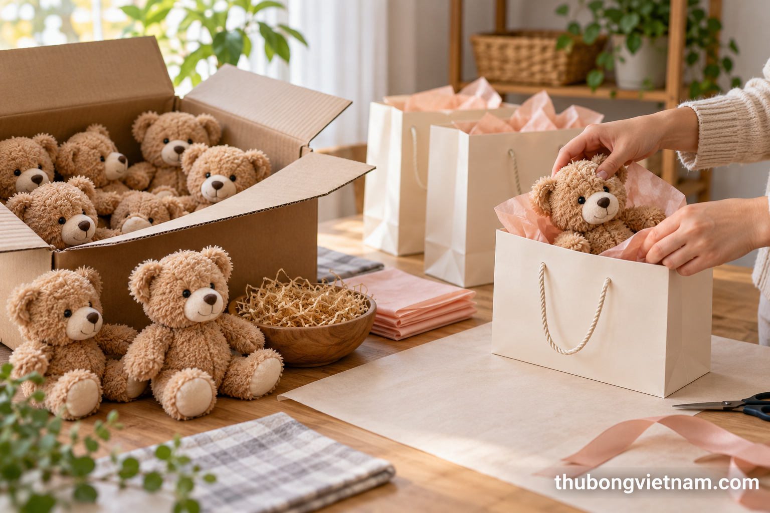 Hàng nhận cần được kiểm và soạn theo cách phát quà trước giờ sự kiện.