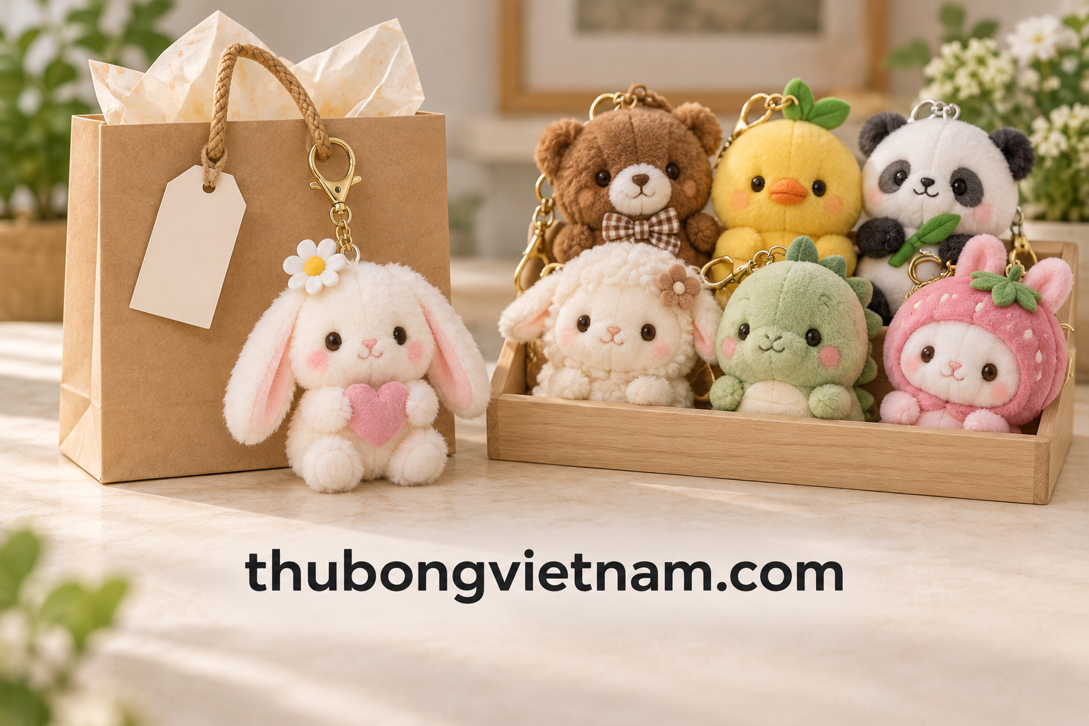 Thú bông treo túi để làm quà hay bán lại: chọn nguồn theo mục đích class=