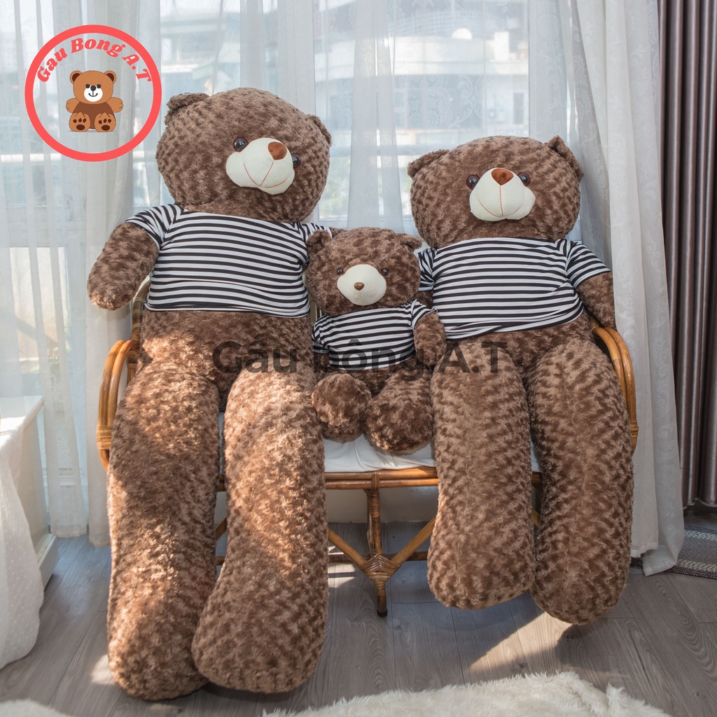 Thú Nhồi Bông Teddy Siêu To Màu Nâu Khói