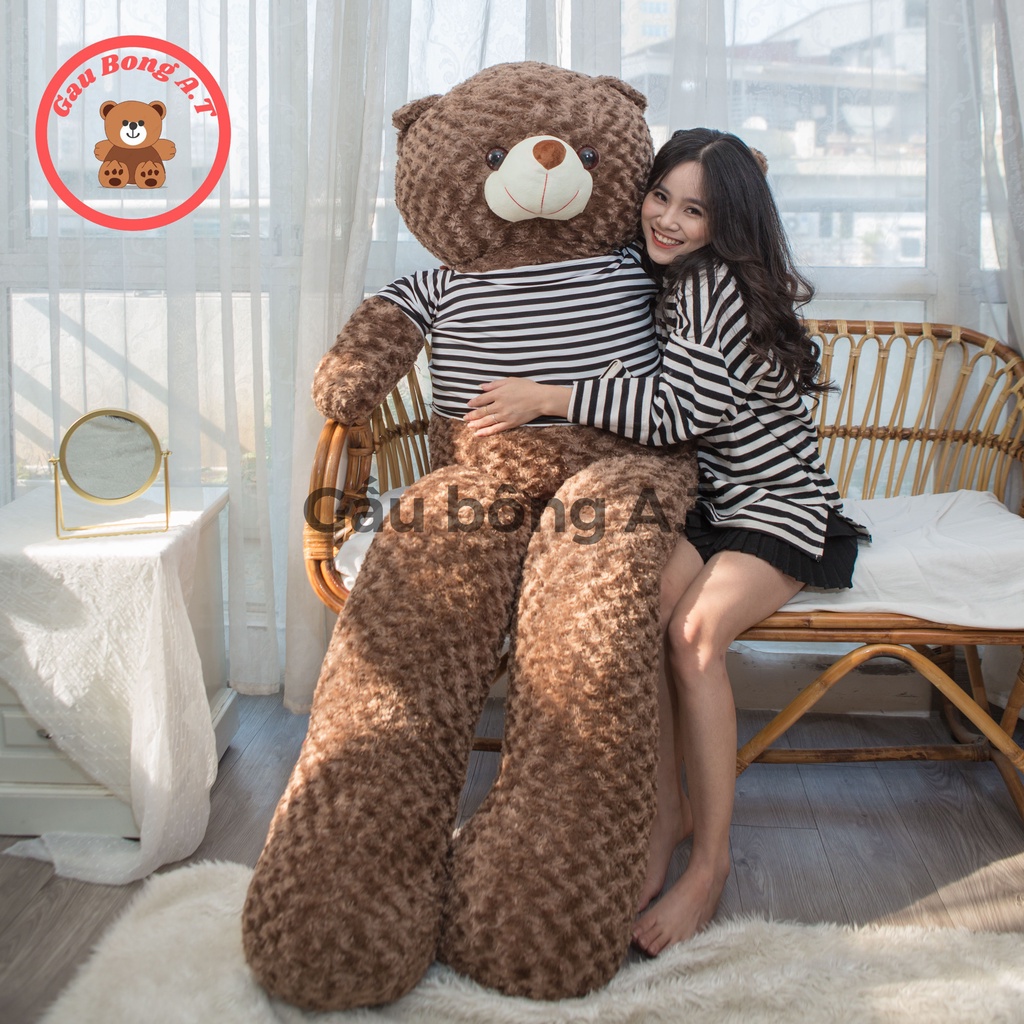 Thú Nhồi Bông Teddy Siêu To Màu Nâu Khói