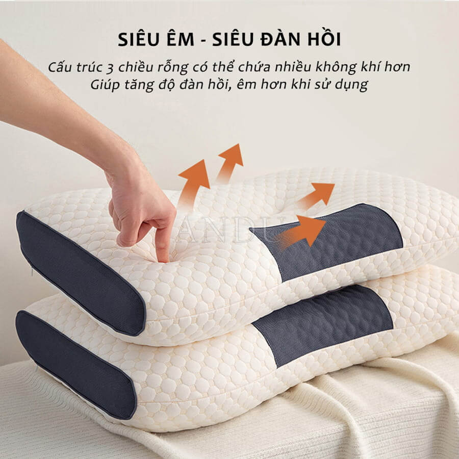 Gối Nằm Ngủ Chống Đau Mỏi Vai Gáy