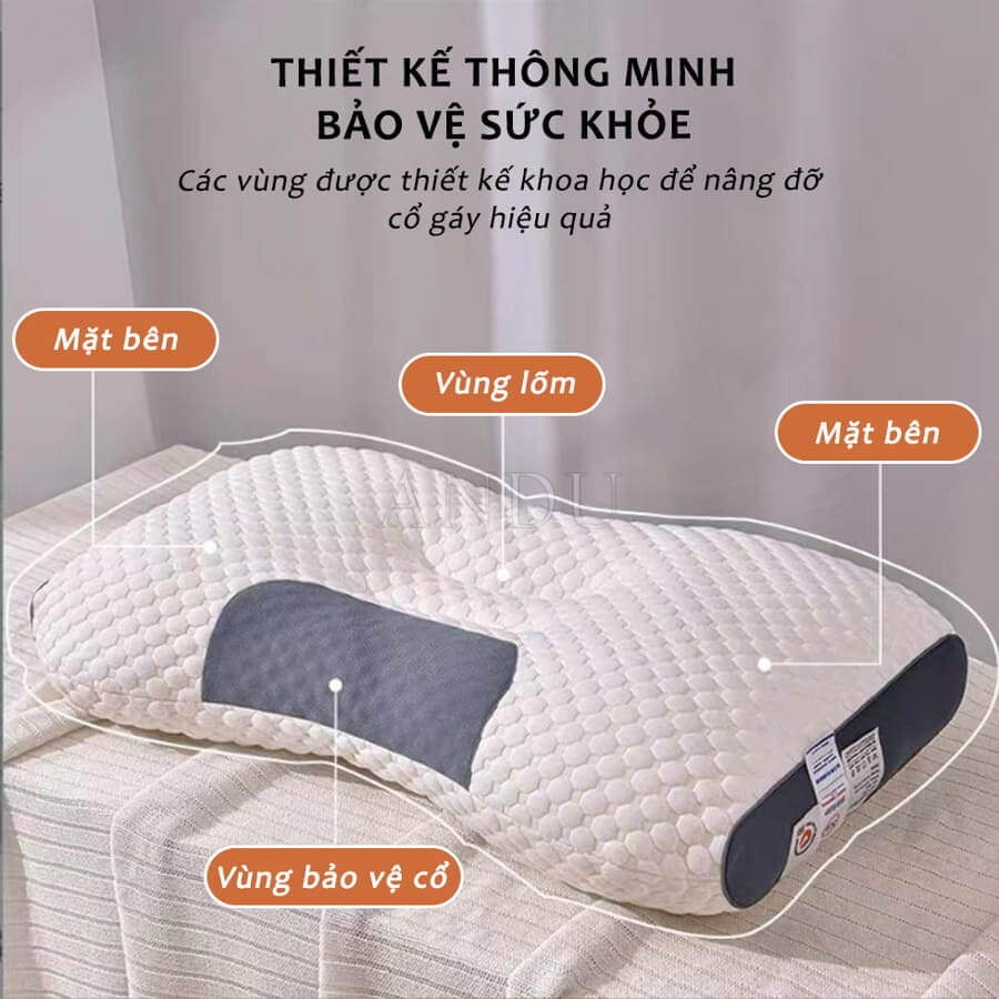 Gối Nằm Ngủ Chống Đau Mỏi Vai Gáy