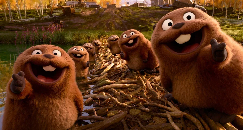 Các nhân vật hải ly trong phim hoạt hình Hoppers của Disney và Pixar