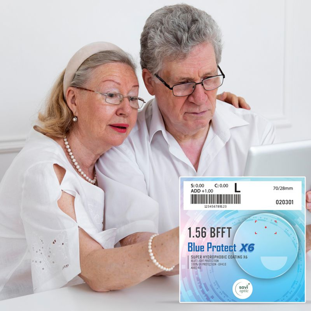 Tròng Savi 1.56 BFFT Blue Protect