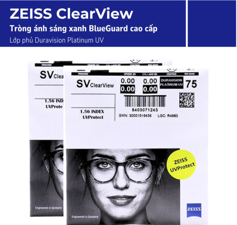 ClearView Freeform UV 1.56