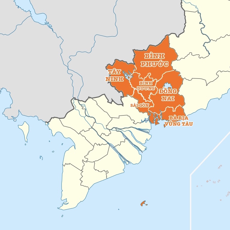 The Southeastern region 